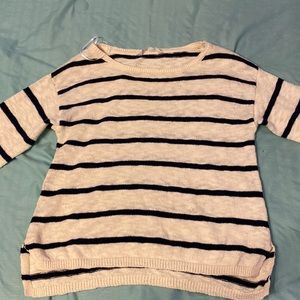 Cream white and blue sweater!!